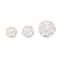 White Resin Floral Decorative Orbs & Vase Filler with Varying Sizes, Set of 3.